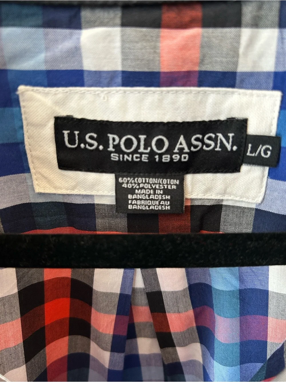 US Polo Assn Plaid Button Down Shirt Preppy Coastal Dadcore Men’s Large - Picture 7 of 14